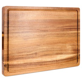 Wood Cutting Boards, Extra Large Acacia Wooden Chopping Board for Kitchen, Reversible Charcuterie Boards for Meat Fruits and Veggies, XX-Large
