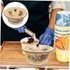 Zerodeko Retro Enamel Bowl Vintage Kitchen Basin Household Enamelware with