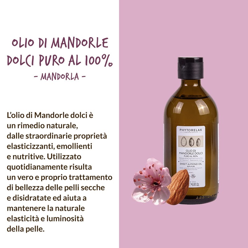 Phytorelax Laboratories Vegan Almond - 100% Pure Sweet Almond Oil