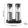 Gravity Electric Pepper and Salt Grinder Set USB Rechargeable with