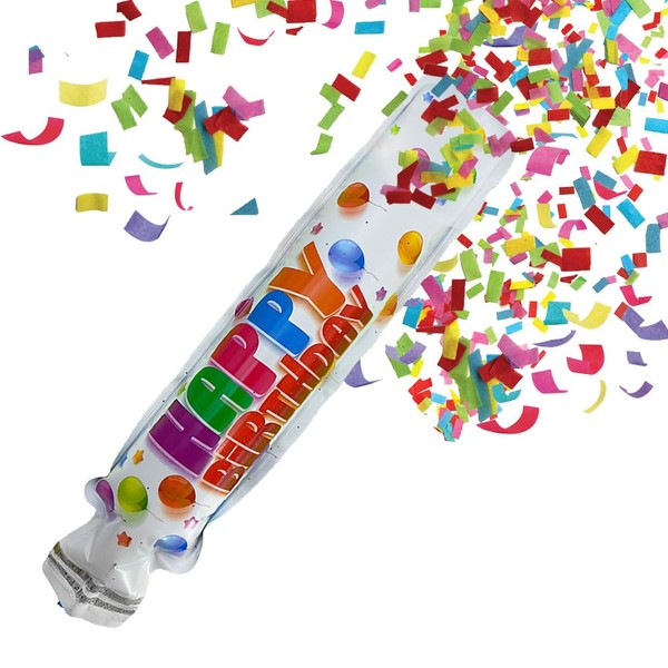 BEST PARTY EVER! Happy Birthday Squeeze Popper 2 Pack (10