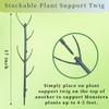 YOYOKIT 5 Pack Stackable Plant Support Stakes, 38inch Climbing Plant