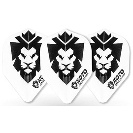 KOTO - L-Style Champagne EZ L1 KOTO V1 White, 3 Pieces, L1 Standard, Suitable For Nylon Shafts, Professional Dart Accessories, Dart Flights