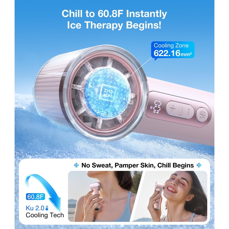 TORRAS COOLiFY iva Handheld Fan with Ice Cooler, 5000mAh Rechargeable