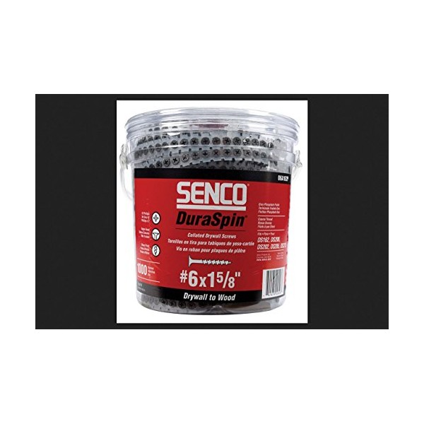 SENCO 06A162P Screw #6 X 1-5/8", Drywall to Wood, Gray