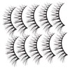 Beavorty 30pairs Cat Eye False Eyelash Strips Reusable Makeup Supplies