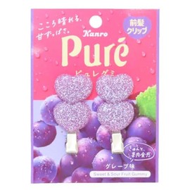 Puregumi Hair Accessories Bangs Clip Set of 2 / Grape Funbox Hair Clip Cute Goods Mail Order