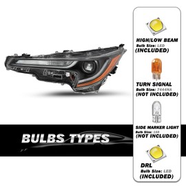 SOCKIR Headlight Assembly Replacement for 2023-2024 Toyota Corolla L/LE 4 Door LED Headlamp OE Style Left Driver