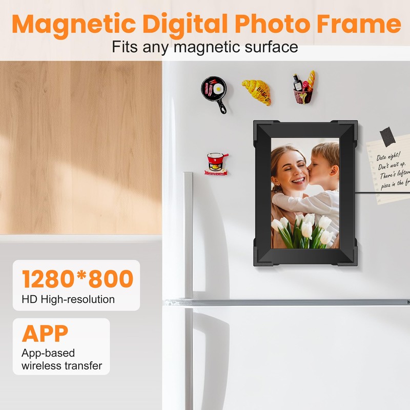 KPCB Tech Magnetic Electronic Digital Picture Frames 10.1" for Refrigerator