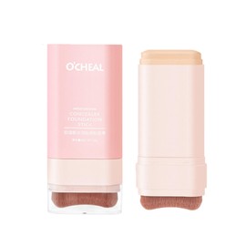 Foundation Stick with Brush, Thinning, Coverage, Conceals Pores and Stains, Moisturizing, Won't Break, Waterproof, Natural, Bare Skin, Time Saving Makeup, For Beginners, Natural