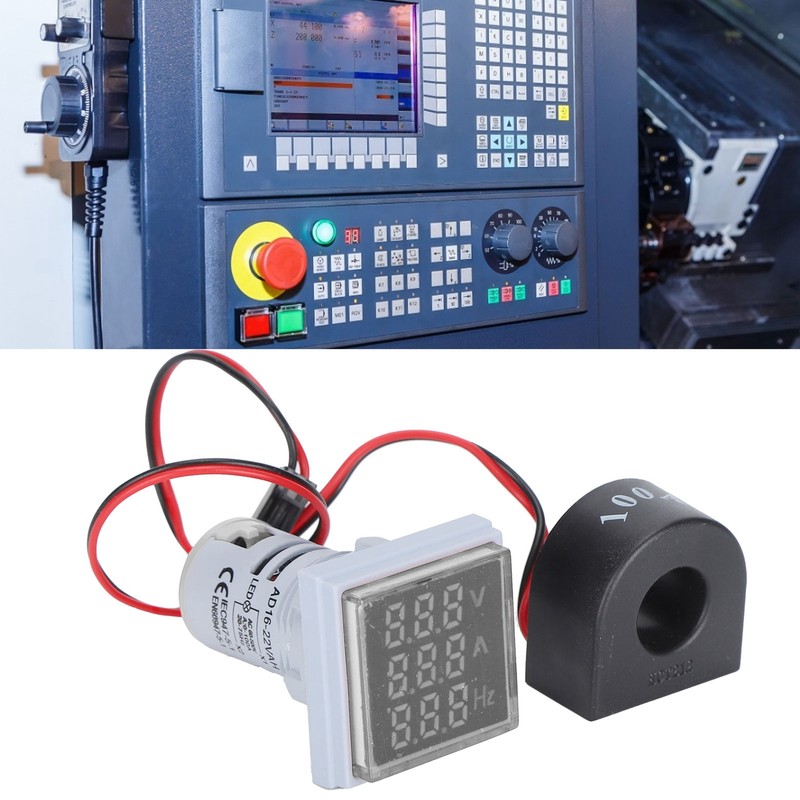 Current Signal Indicator Universal 3‑Display Square Lamp Light 60~500V AC