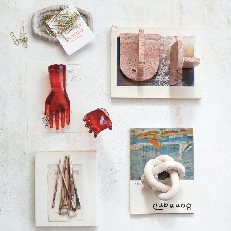 Bloomingville Rustic Pine Wood Chain Link Decor, Natural