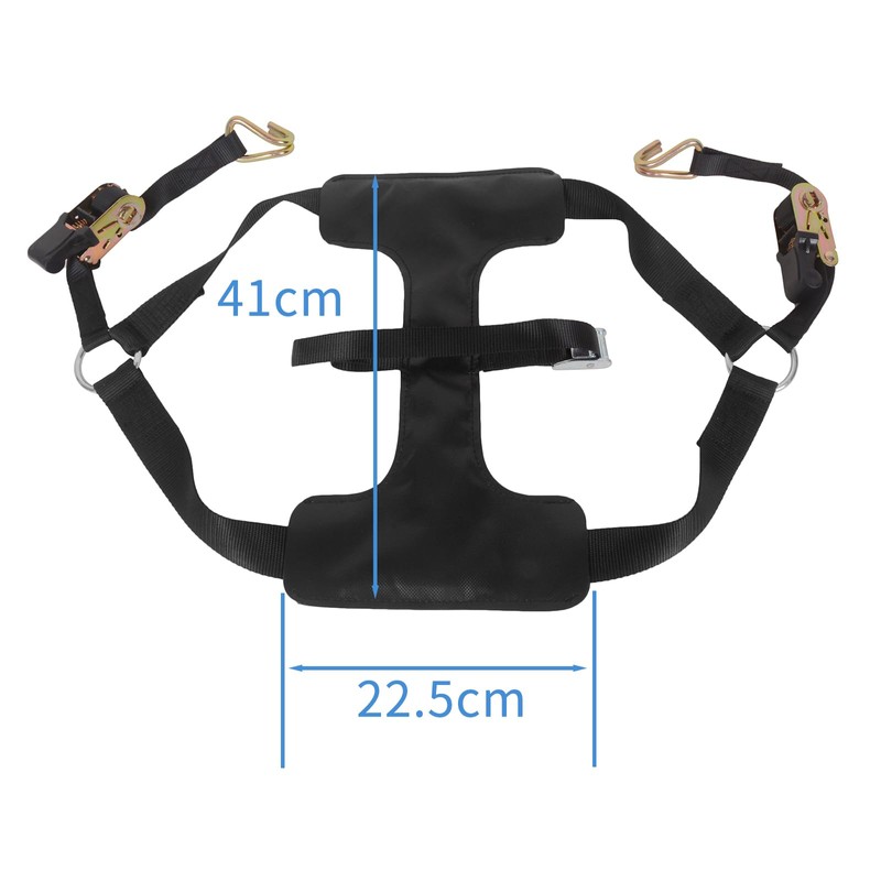 Porotmotor Motorcycle Ratcheting Tie-Down Strap, Rear Wheel Tie Down Tire