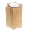 Hess Holzspielzeug 40029 Tea Light Holder in Star Shape, Wood,