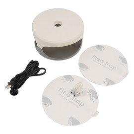 Sticky Dome Flea Capture Trap Bug Trap with 2 Glue Discs and Light Bulbs for Home Indoor US Plug 110V