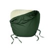 LA Linen Pack-4 Spandex Chiavari Chair Cushion Cover, Hunter Green