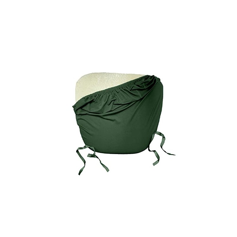 LA Linen Pack-4 Spandex Chiavari Chair Cushion Cover, Hunter Green