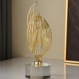 AWNR Metal Crystal Base Wind-Driven Water Rising Ornament: Light Luxury high-end Feeling Wind-Driven Water Rising Wine Cabinet Ornament, Office Entrance Decoration Artwork