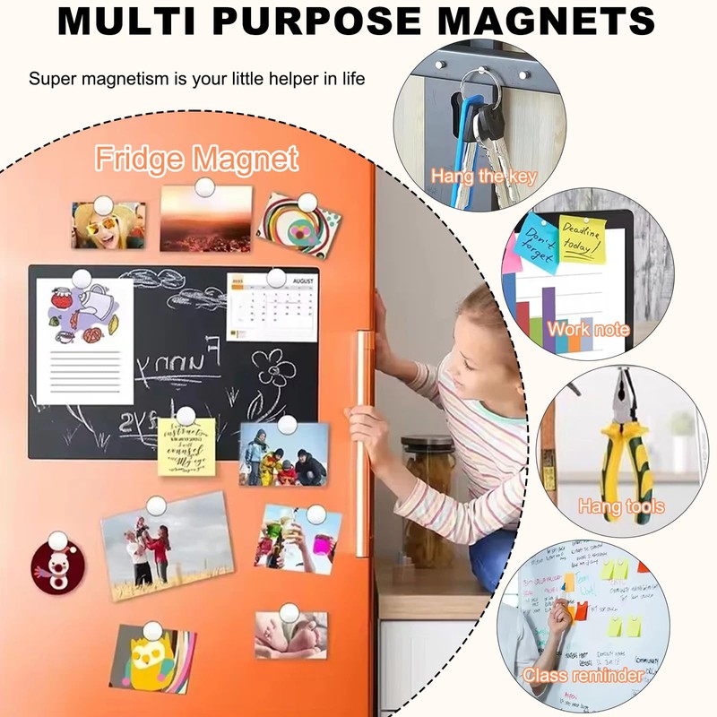 100pcs 6×2mm Mini Round Magnets for Nail Clippers, Measuring Artificial