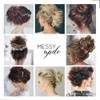 Silk-co Curly Hair Bun Extensions Real Remy Human Hair Messy