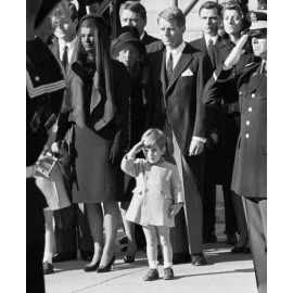 John F Kennedy Jr Salutes Casket PHOTO JFK Assassination Funeral John