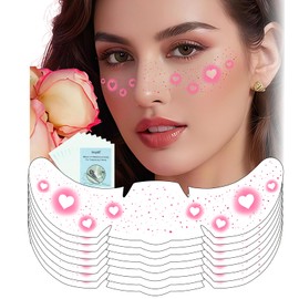 Wugbc Green Temporary Tattoos 8 Counts, Freckles Face Tattoo Stickers Party Decorations Accessories, Cute Fake Freckles Make up Patches Waterproof Faux Freckles