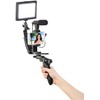 Somikon Videoleuchte: 4-teiliges Vlogging-Set mit LED-Leuchte, Mikrofon, Stativ & Halterung