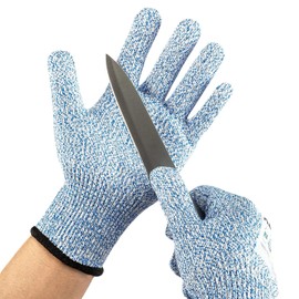 Kebada Cut Resistant Gloves, 100% Food Grade Cutting Gloves, ANSI A4 Protection Anti Cut Gloves; Glass-Free and Steel-Free, Level 5 Knife Gloves C4, Medium