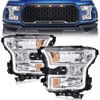 DOTCOM Headlights Assembly, Compatible with 2015-2017 Ford F150(Not Compatible with