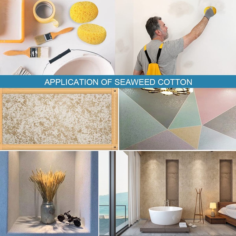 2 Pieces Knockdown Texture Sponge with 2 Pieces Scrapers for