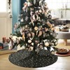 KONVINIT Christmas Tree Skirt Round Black Plush Christmas Tree Blanket
