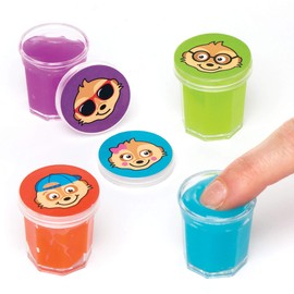 Baker Ross AR563 Pots of Slime (Pack of 8) Meerkat Mob Theme Fun Slime for Kids Christmas Stocking Fillers, 3cm