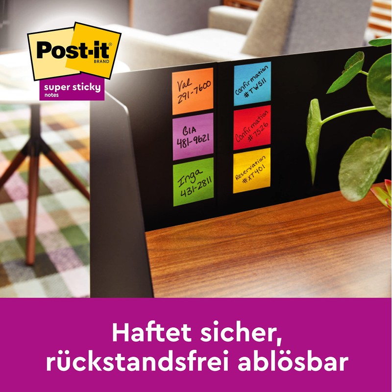 Post-it Super Sticky Z-Notes Bear-330 Dispenser, 1 x Z-Notes Dispenser