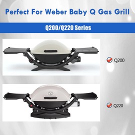 Grillflame 80476 Regulator Replacement Parts for Weber Q200 Q220 Series Gas Valve Grill Regulator Replacement Baby Q Series Q 200 Q 220 396000 396002 Steel Propane Regulator Assembly BBQ Accessories