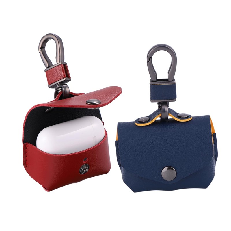jojofuny 3pcs Protective Case Cover for Wireless Earphone Leather Bag