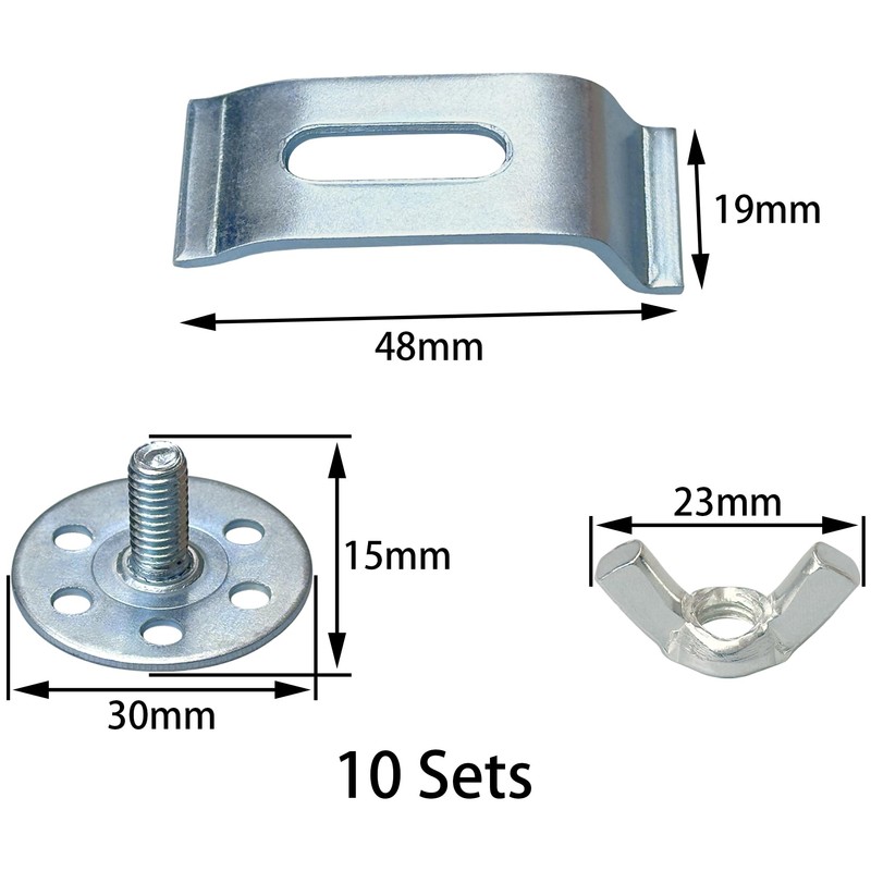 10 PCS Sink Mounting Brackets,Undermount Sink Clips for Bathroom and