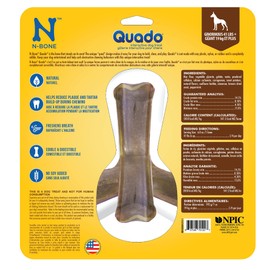 N-Bone Quado Interactive Treat, BBQ Flavor, Large, Hickory (701207)