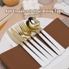 N9R 90pcs Gold and White Disposable Silverware, Elegant Plastic Silverware