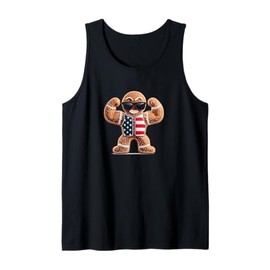 Cool Bodybuilder Cookie with Patriotic Colors Costume Tank Top