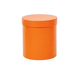 tiecawk Round Box for Flower Packaging Luxury Paper Cardbord Boxes with Lids for Valentine's Day Wedding DIY decoration Jewelry Storage Accessories (Orange)
