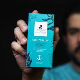 MEL BROS CO. - GREEN BALM Balsamo de Crecimiento de Barba  Biotina, Regaliz, Bergamota y Algas Marinas (2 oz  60 ml) Estimula Crecimiento Natural de  