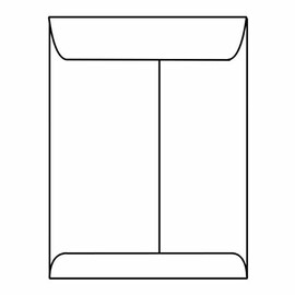 Open End Catalog Envelopes, 9" x 12", 24#, 30% Post-Consumer Recycled, White, Acid Free, Center Seam (Box of 500)