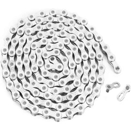 WAIZHIUA 9-Speed Bike Chain 116 Links Bicycle Chain High Strength Manganese Steel Cycling Chain with Magic Buckle for Road Mountain Bike