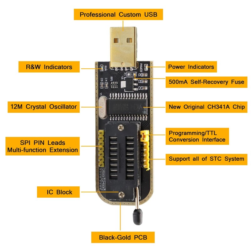 APKLVSR SOIC8 SOP8 Test Clip for EEPROM 25CXX / 24CXX,