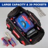 WORKPRO 16" Wide Mouth Tool Bag with Water Proof Rubber