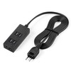 Sanwa Direct 700-TAP053-2BK Power Strip, 3 Outlets, 6.6 ft (2