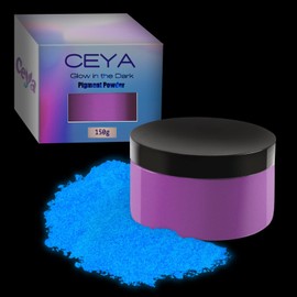 Ceya Fluorescent Purple Glow Powder, 5.3oz/150g Glow in The Dark Pigment Powder, Luminous Powder Resin Color Pigment, Fluorescent Pigment Dye for Epoxy Resin Slime Paint Nail Art Party DIY Crafts