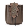 UJUROU Medieval Belt Pouch Waist Pack Renaissance Drawstring Bag Leaf