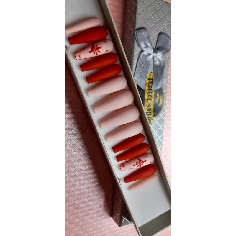 Perfect Nails Press On Uñas Press On Navidad