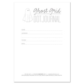 BookFactory Ghost Grid Dot Journal/Bullet Notebook 168 Pages 5.25" x 8.25" Soft Touch Wood Finish Cover Case Bound (JOU-168-M5CS-AXE94000(DotJournal))